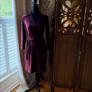 New York & Company Deep Burgandy Stretchy Wine Dress